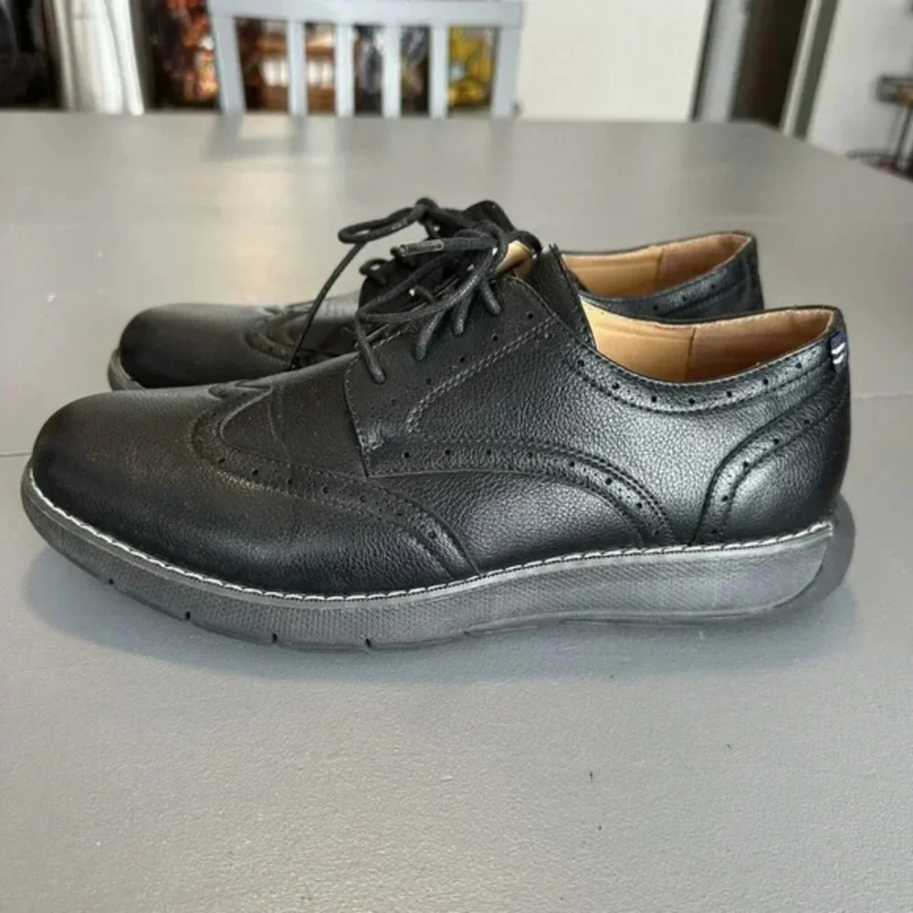 Nautica Men's Shoes Wing Tip Warren‎ Oxford Lace-up  Lightweight Black Size 9.5